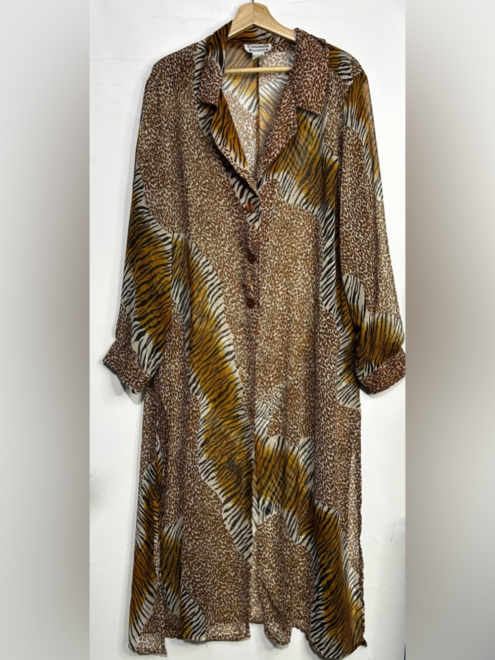 Esmeralda Fashions Vintage Y2K Animal Print Duster 3X